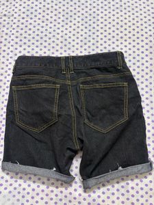 Black Denim Shorts