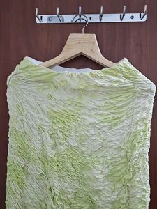 Green Popcorn Textured Skirt