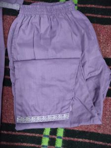 Purple Embroidered Kurta Set
