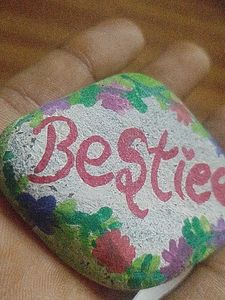 Bestie Painted Rock