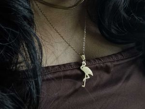 Gold Plated Flamingo Necklace