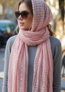 Forever21 Pink Knit Scarf & Head Covering