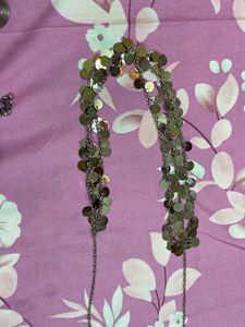 Silver Chain Belt/necklace &amp; Necklac 3 In 1 Combo