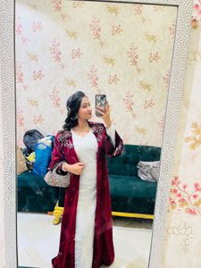 Designer Ethnic Dress + Overcoat