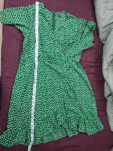Green Knee Length Dress