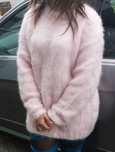 Pink Fuzzy Knit Sweater