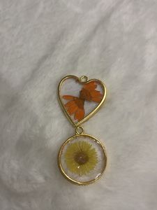 Handmade Floral Heart Pendant