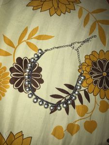 Silver Tone Beaded Necklace