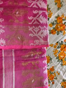 Pink &amp; White Woven Fabric