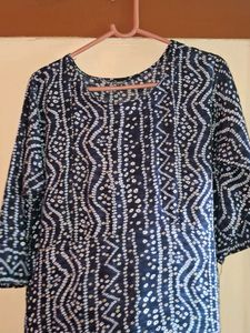 A Line Bandhni Maternity Kurti