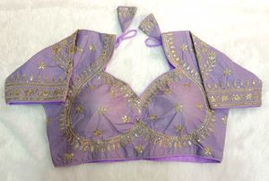 Embroidered Purple Blouse