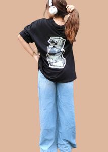 Unisex- Black Graphic Tee
