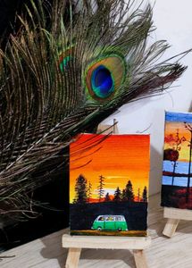 sunset and car painting