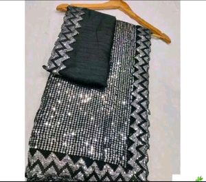 Sequence Work Saree In Bollywood Style