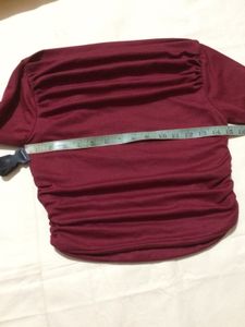 Korean Drop Shoulders Crop Top