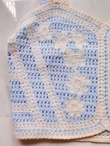 Crochet Floral Crop Top