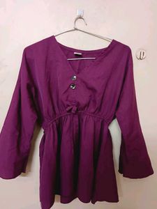 Purple Top And Bottom Set