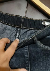 Charcoal Color Unique Panel Detail Jeans 34 Waist