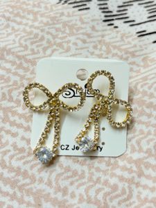 Bow Rhinestone Earrings