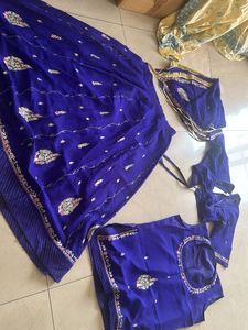 Blue Embroidered Lehenga Choli best For Navratri