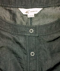 Classic belted button up Black dress