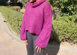 Cowl Neck Sweater With Long Sleeves