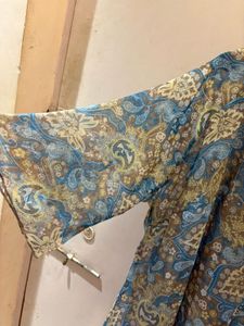 Beautiful Blue Paisley Top