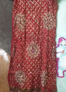 Red Embroidered Dress