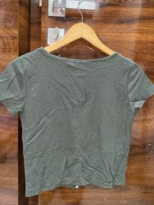 Nuon Green Stripe Top
