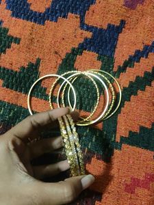 Gold Side Bangles