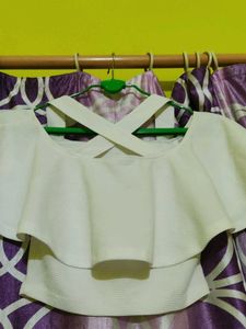 Cute White Crop Top🤍