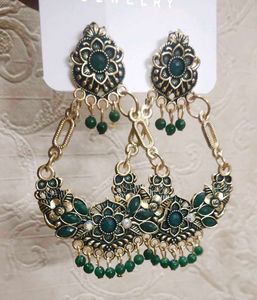 Floral Cutwork Dangle Earrings (Set Of 2)