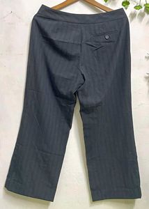 Club Monaco | Striped Black Wide Leg Pants