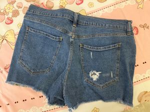 Extensive Ripped Denim Shorts