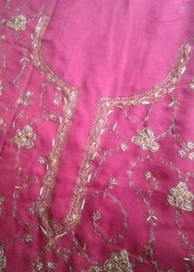kashmiri embroidery cotton full suit piece (unstit