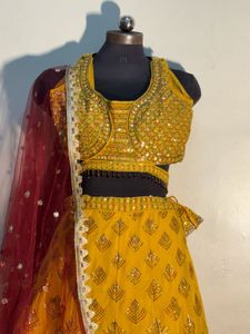 Yellow Embellished Lehenga Choli Set