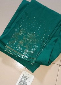Sea Green Printed Foil Leggings