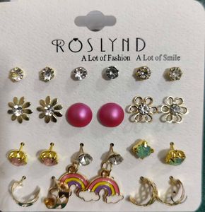 Stud Earring Set - 11 Pairs
