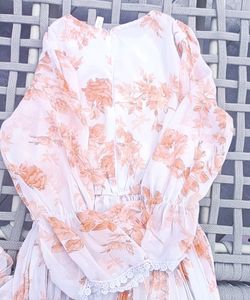 Floral Chiffon Midi Dress