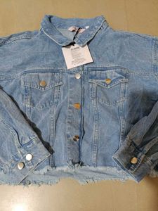 Adorify Cropped Denim Jacket, 3XL SIZE