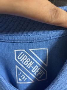 Light Blue Polo Shirt For Boys 7 Years