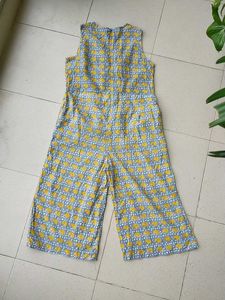 Sangria Kids Patterned Sleeveless Jumpsuit