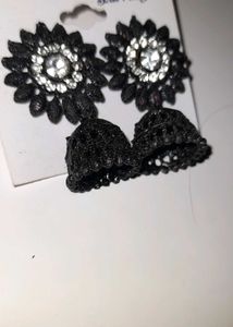 Black Jhumka Earrings