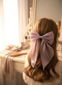 Handmade Elegant Lavender Hair Bow