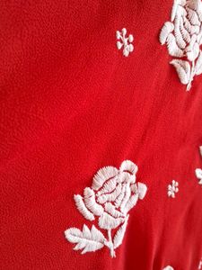 Red Chikankari Kurti
