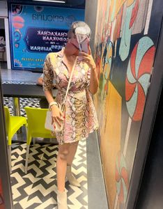 Snakeskin Mini Dress