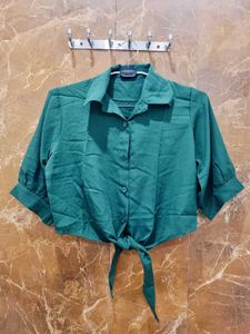 Green Smocked Jumpsuit