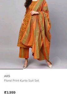 AKS Floral Kurta Suit Set