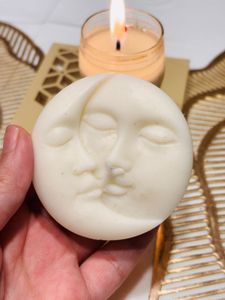 Moon Face Candle