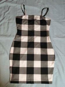 Checkered Bodycon Mini Dress